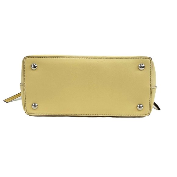 Fendi -DotCom Faces Convertible Small Yellow Satchel - Top Handle w/ Chain Strap - Picture 7 of 16